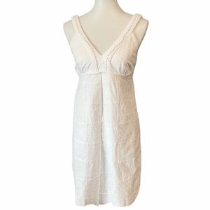 Lilly Pulitzer White Patchwork Eyelet Sleeveless Dress Sz 8